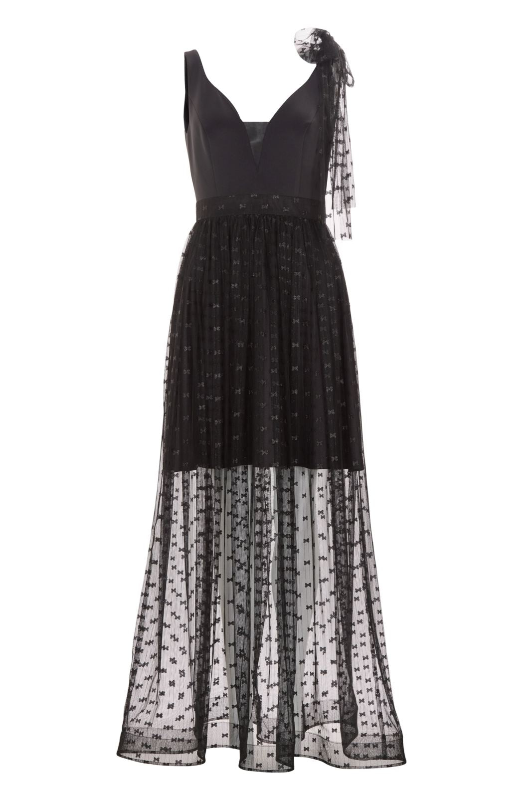 Transparentes Abendkleid aus Tüll