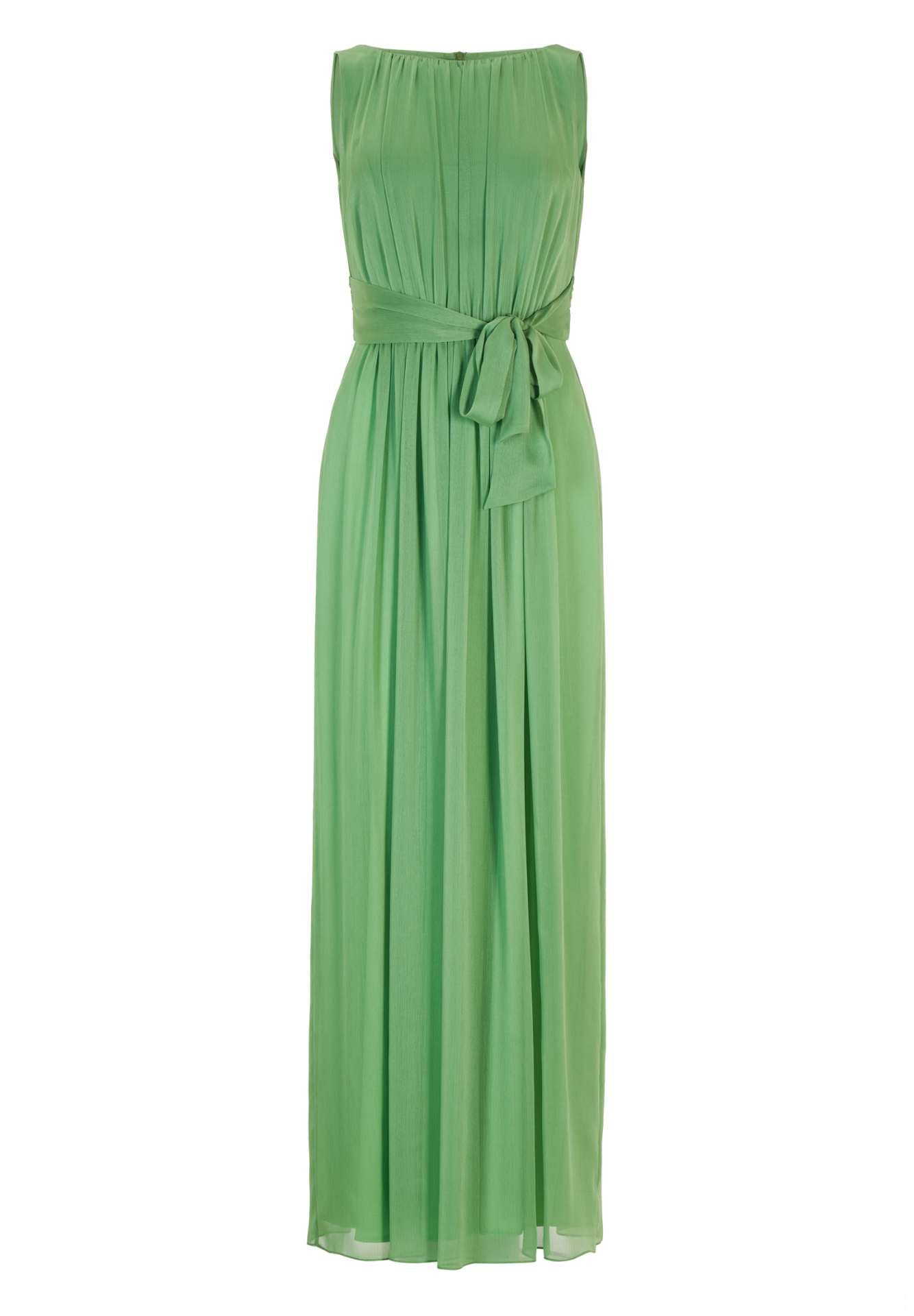 Abendkleid aus Crinkle Chiffon mit Knoten Detail