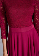 Midikleid mit fließendem Chiffon-Rock