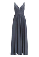 Chiffonkleid mit Spitzenstickerei