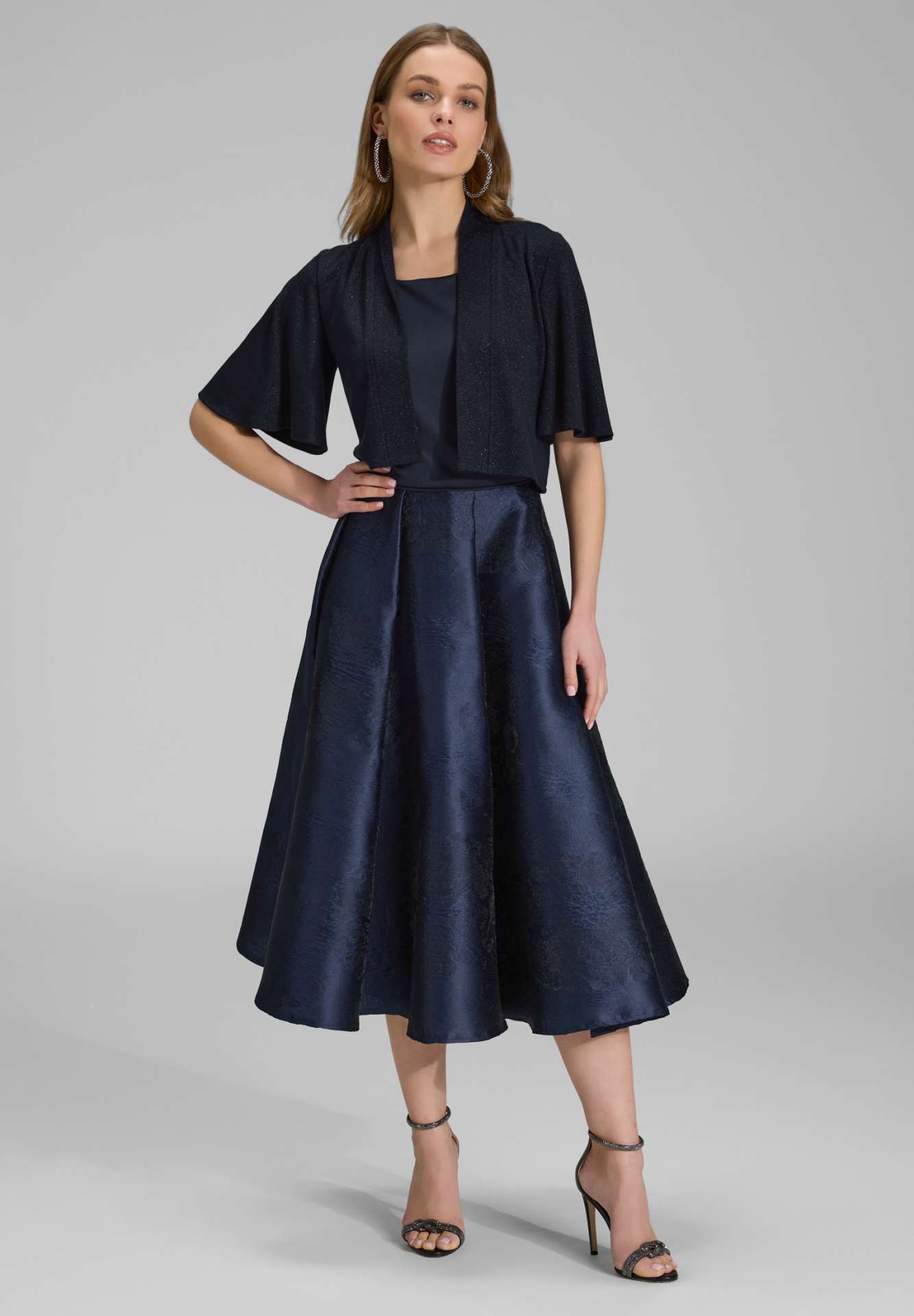 Jersey Bolero mit weiten Ärmeln navy