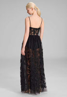 Tüllkleid mit semitransparentem Rock und kurzer Jerseyhose