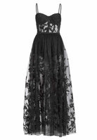 Tüllkleid mit semitransparentem Rock und kurzer Jerseyhose