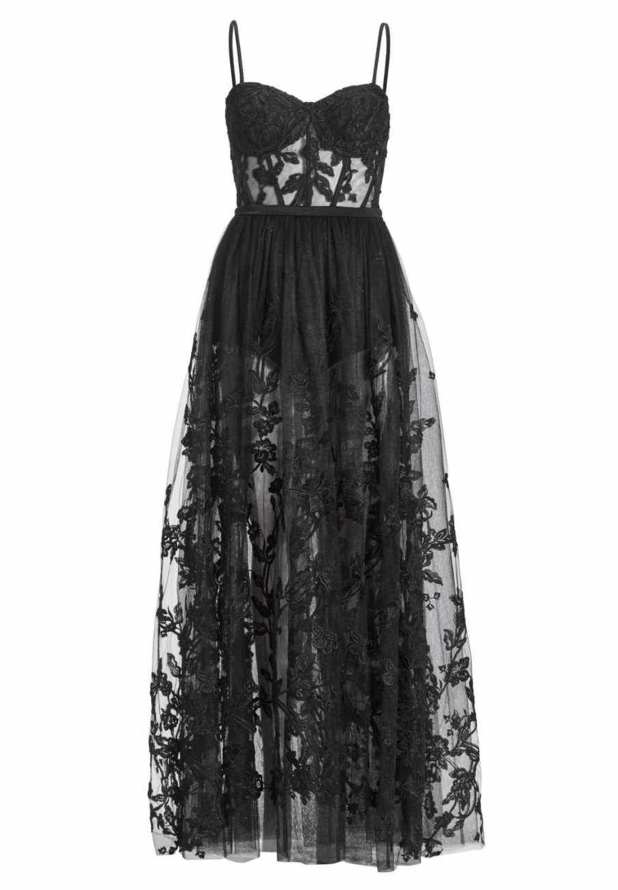 Tüllkleid mit semitransparentem Rock und kurzer Jerseyhose