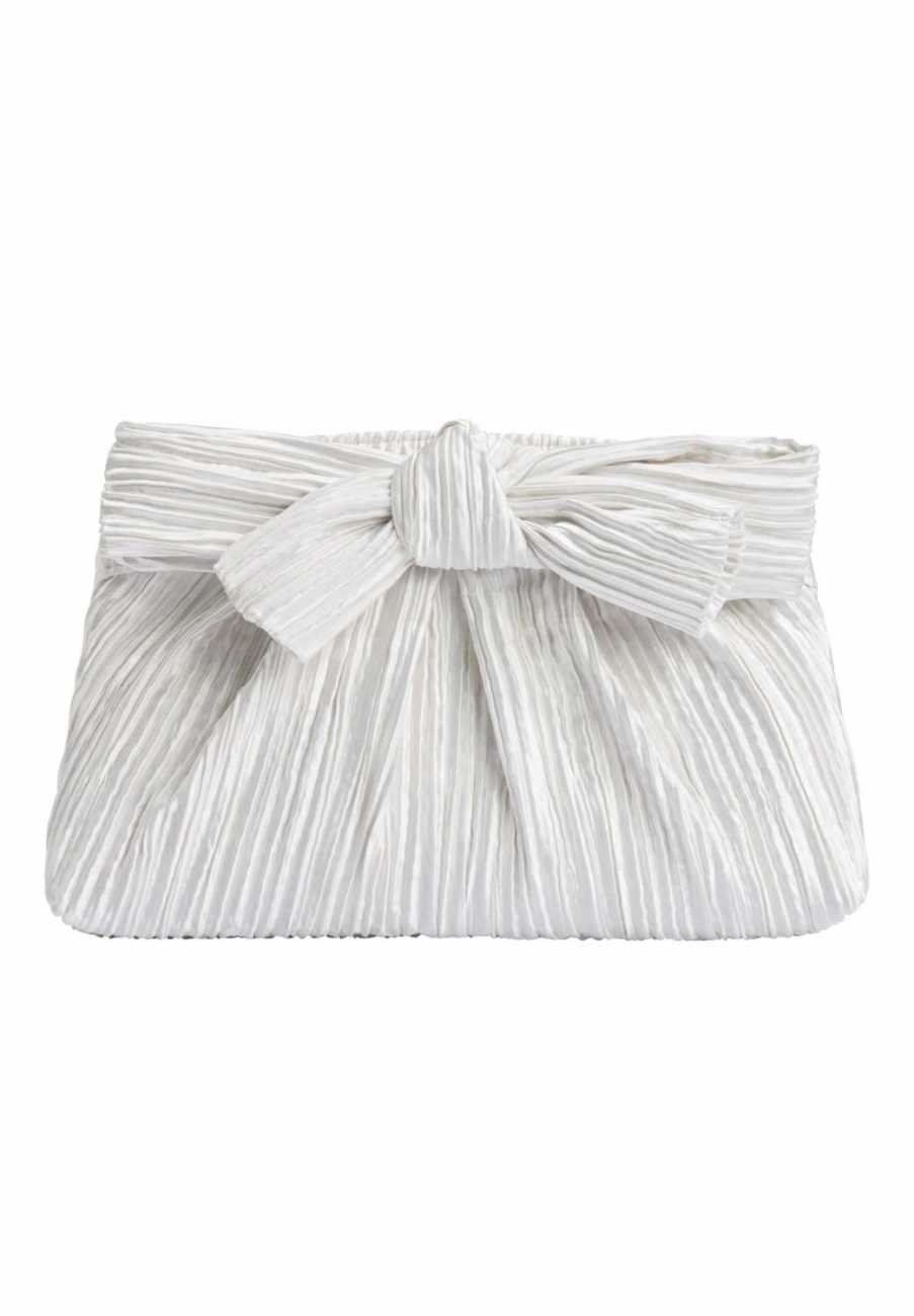 Abendtasche mit Schleifenapplikation ivory