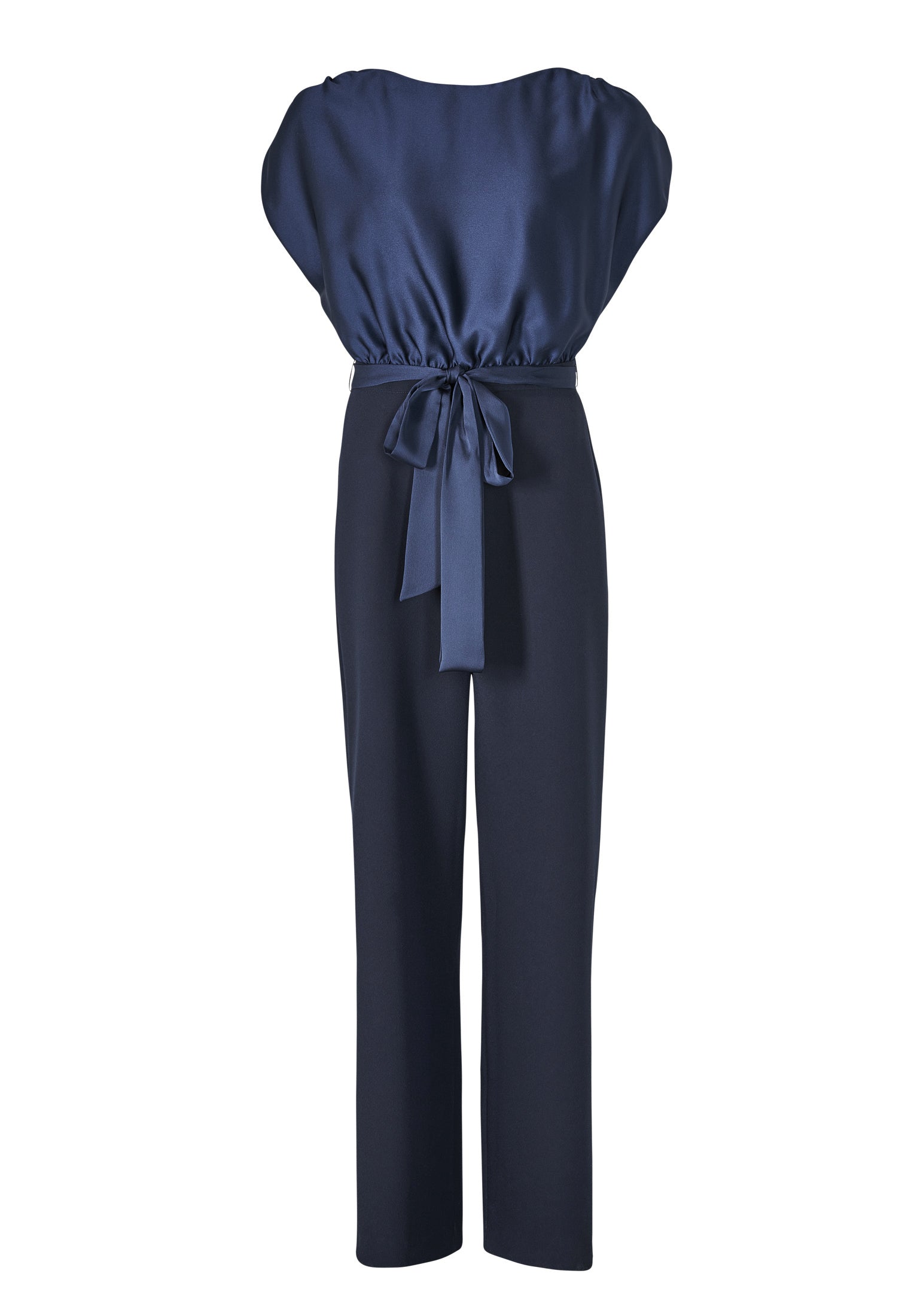 Jumpsuit aus Material-Mix