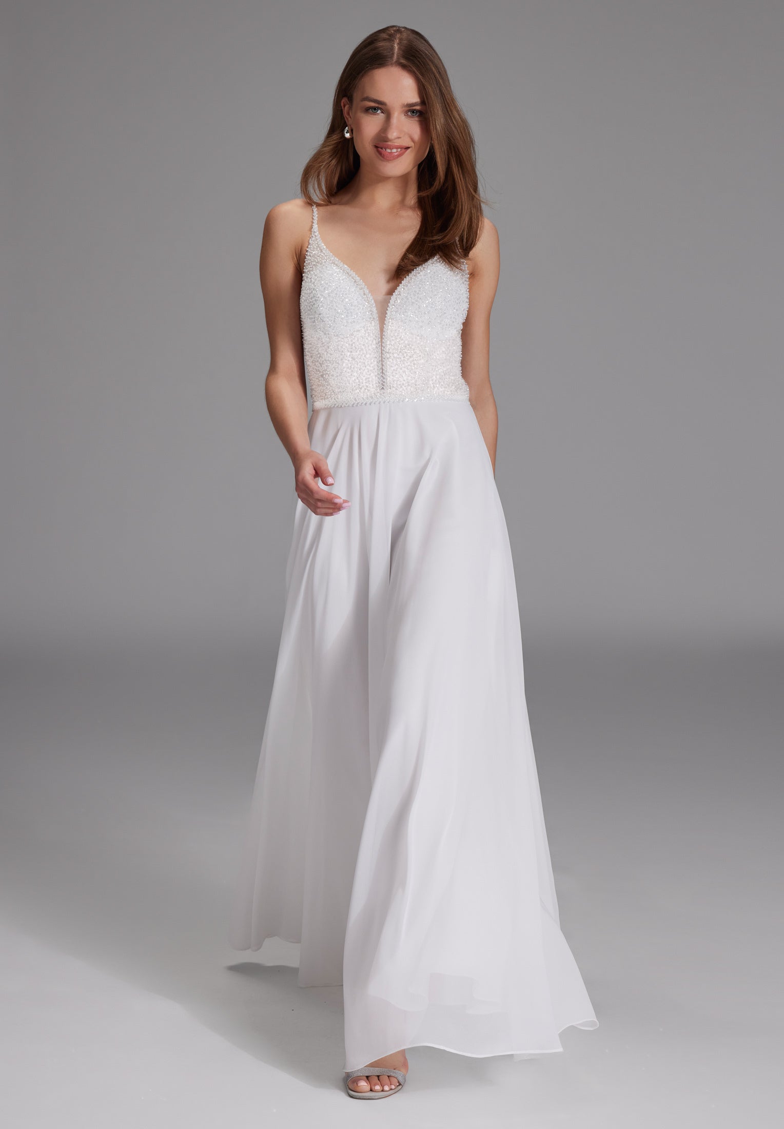 Abendkleid aus Materialmix