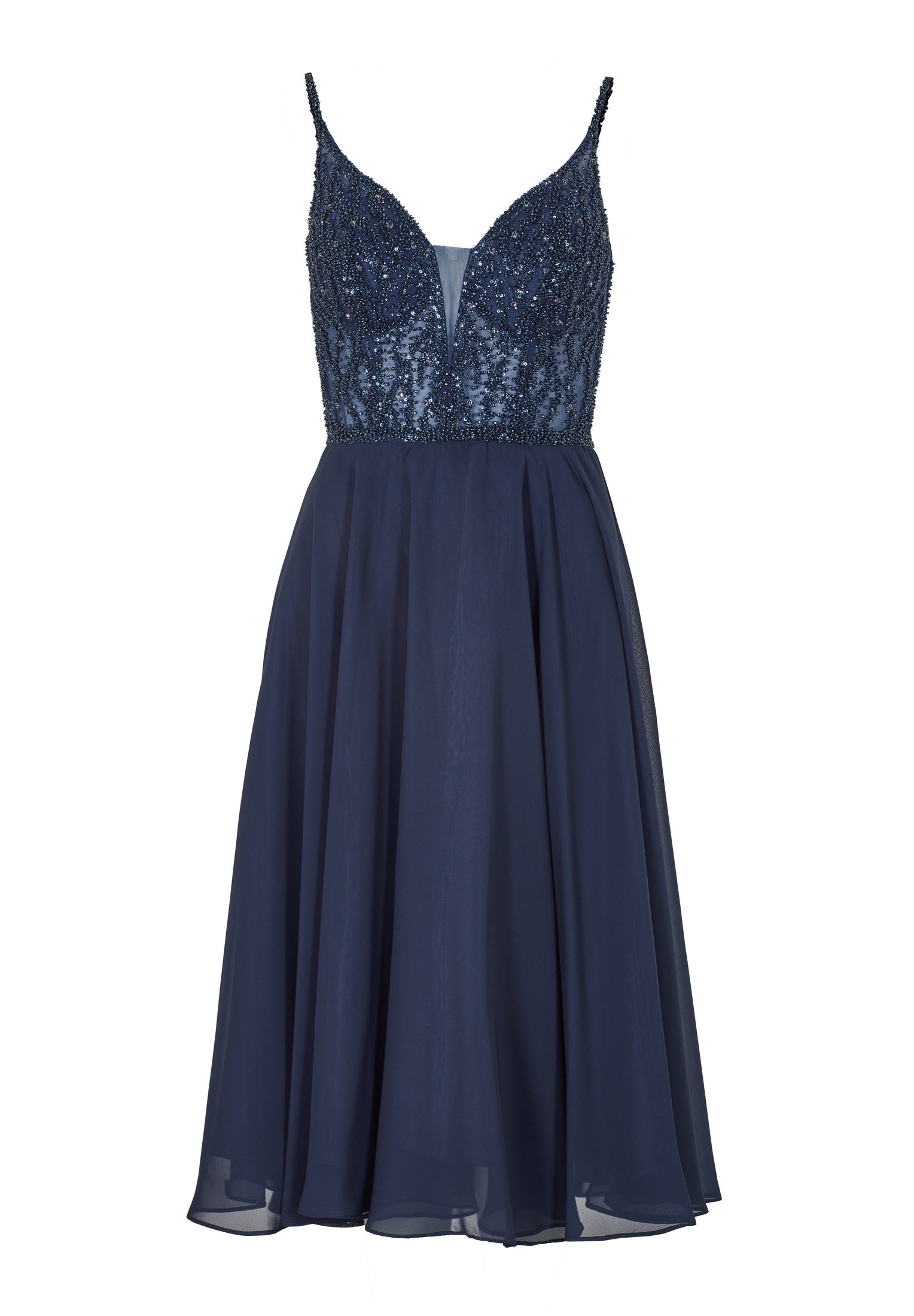 Cocktailkleid aus Materialmix