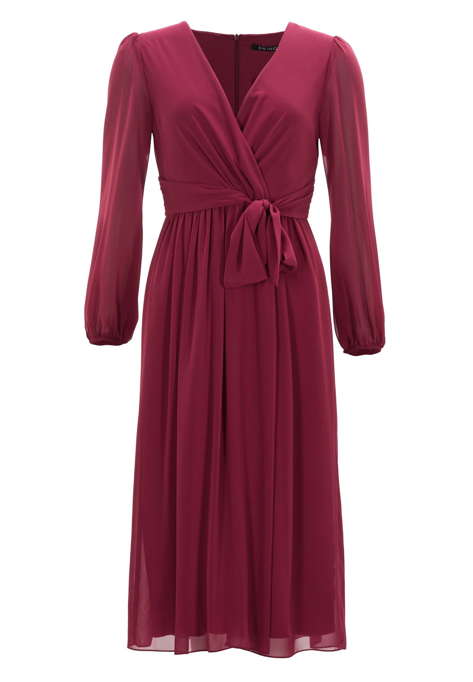 Chiffon Kleid in Wickel Optik