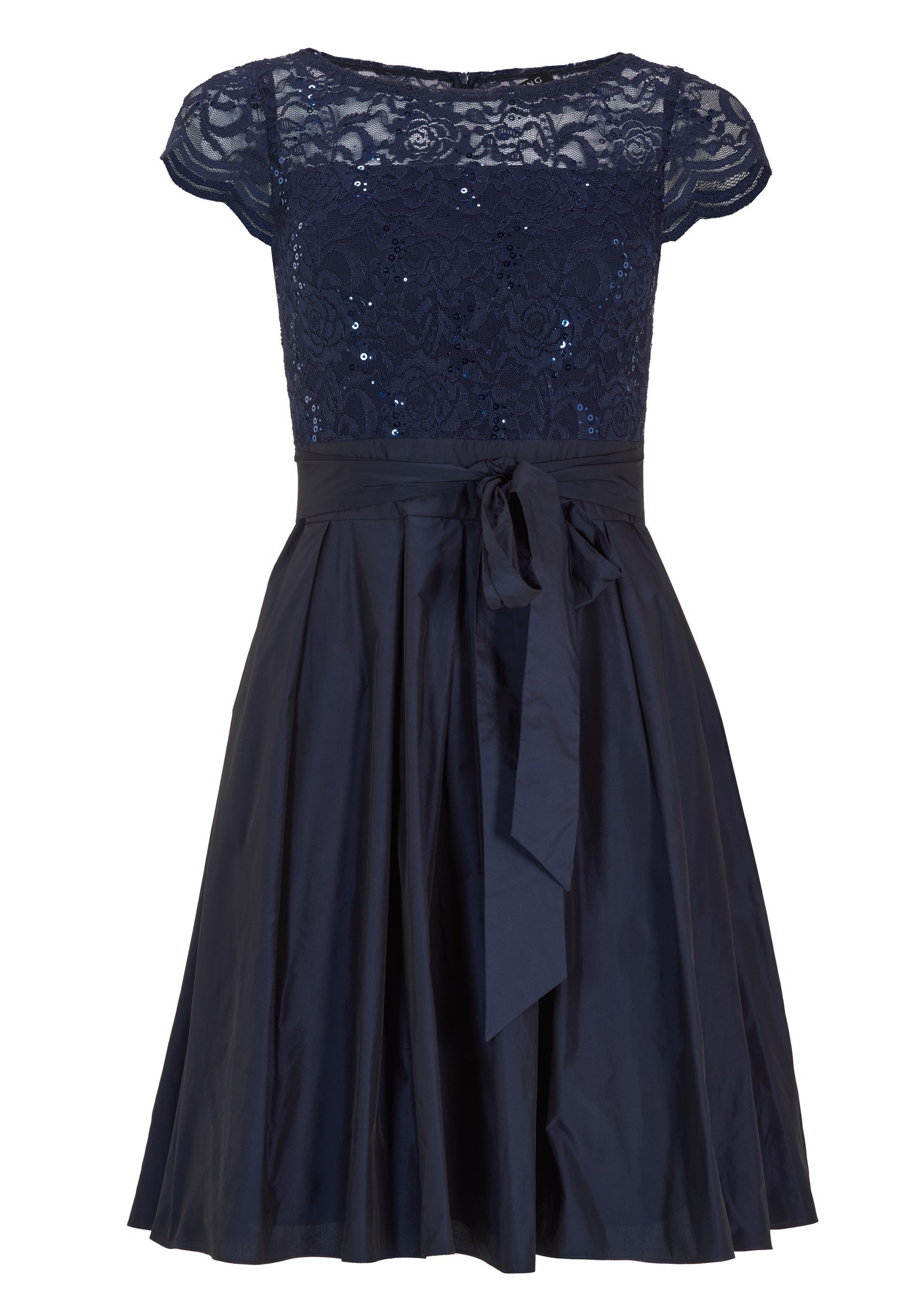 Cocktailkleid aus Taft und Spitze