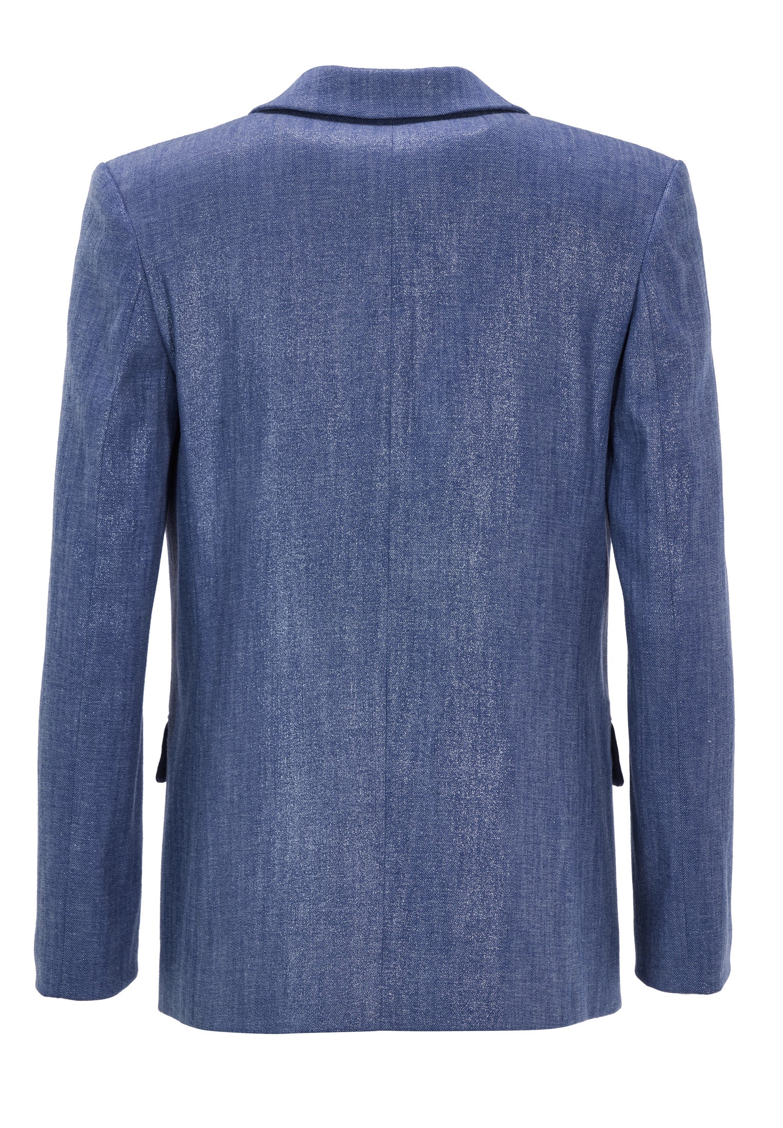 Oversized Blazer aus glänzendem Denim