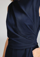 Jumpsuit aus Crepe Jersey mit Drapierung