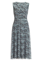 Midi Kleid aus weichem Mesh mit abstraktem Animal Print