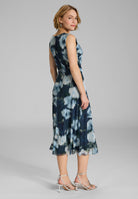 Midi Kleid aus weichem Mesh mit Ikat Druck