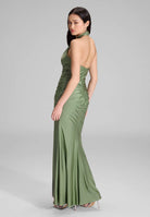 Figurbetontes Neckholder-Kleid aus Jersey