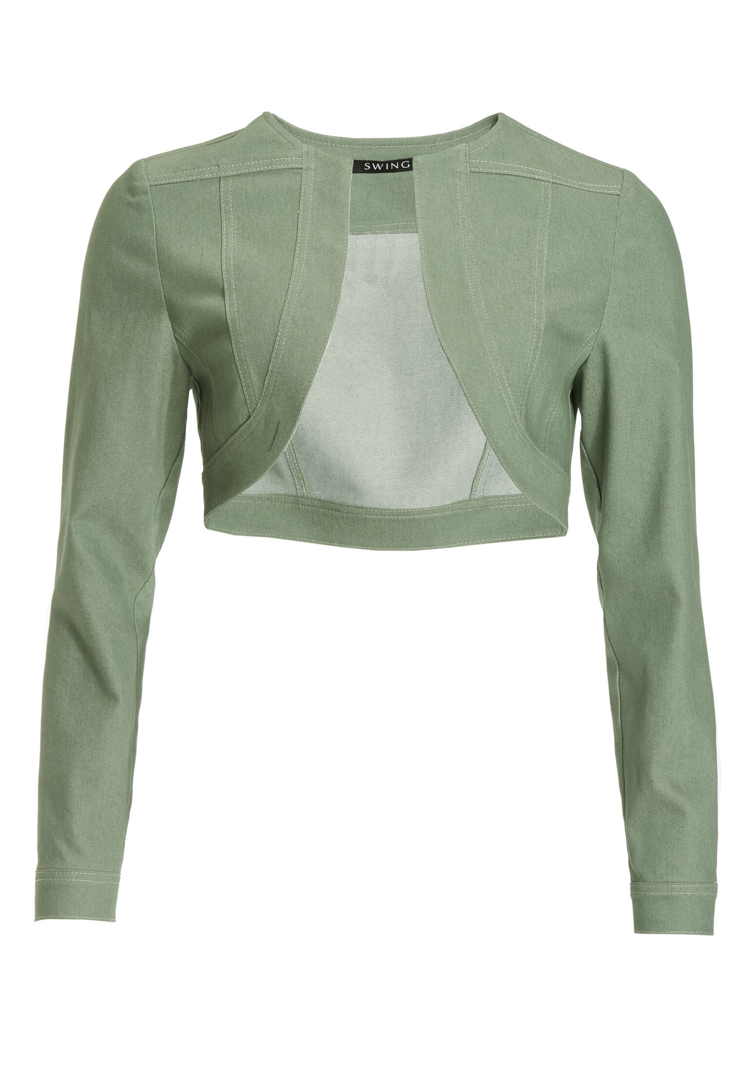 kurze Jeansjacke aus Stretch Denim