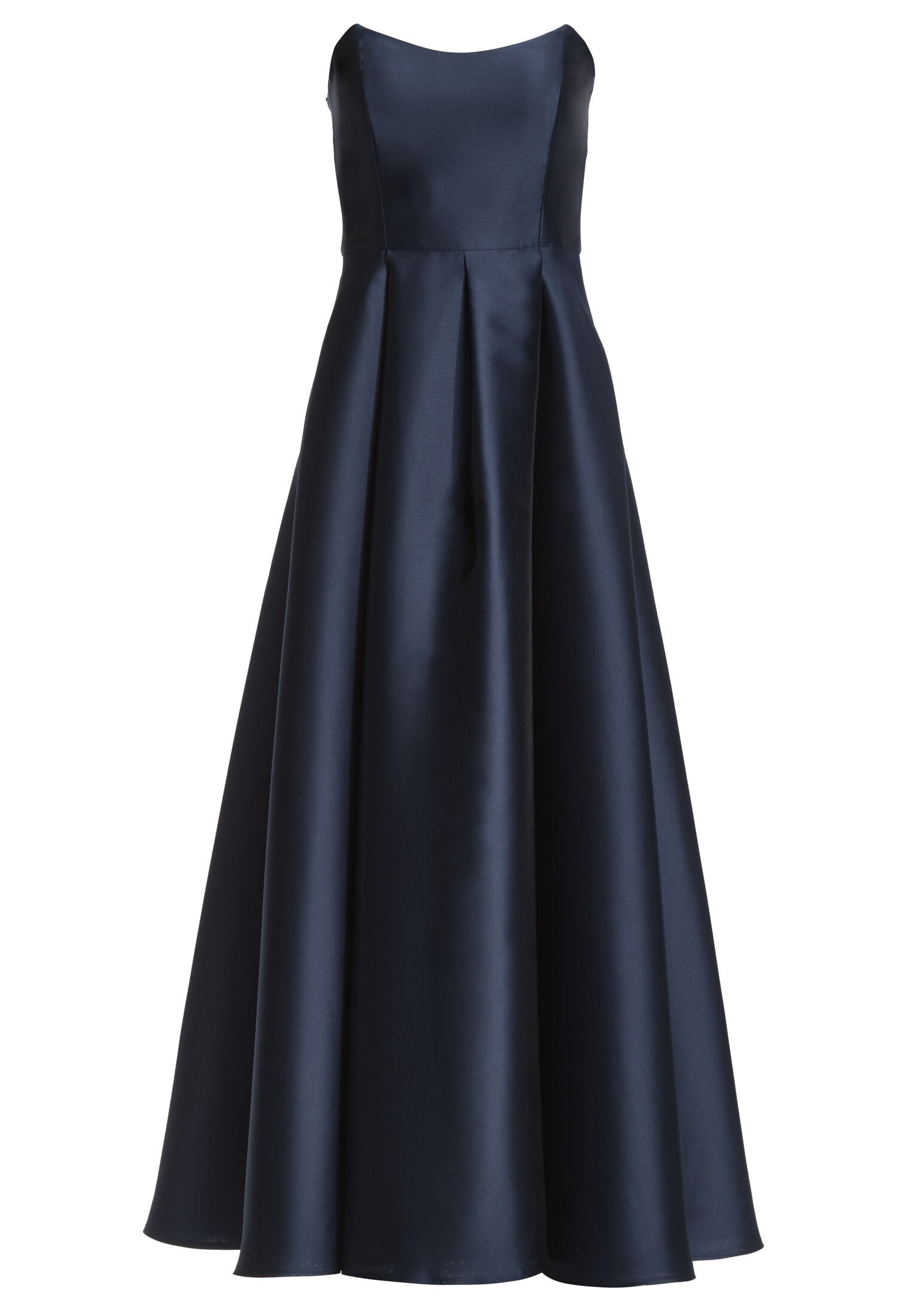 Abendkleid aus edlem Twill mit Korsage Oberteil